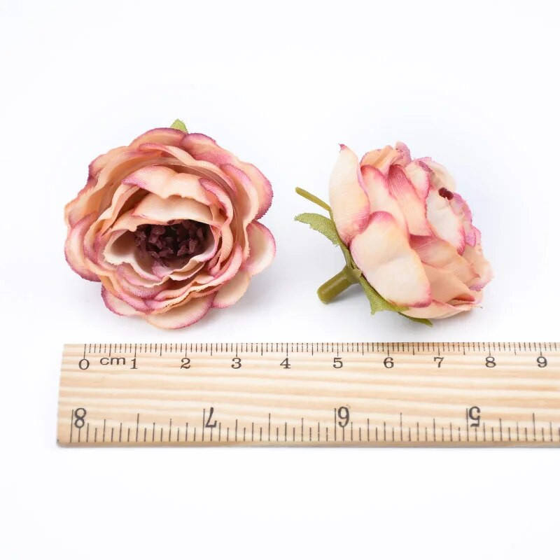 4 cm svilene glave božura Zidne lažne ruže Biljke Božićno vjenčanje Kućni dekor Diy Poklon Kutija za slatkiše Umjetno cvijeće za ukrašavanje