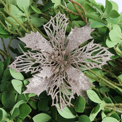 5 kom 9-16 cm božićni ukrasi svjetlucavo umjetno cvijeće za uređenje doma Božićno drvce Privjesak Navidad Novogodišnji ukrasi Pribor