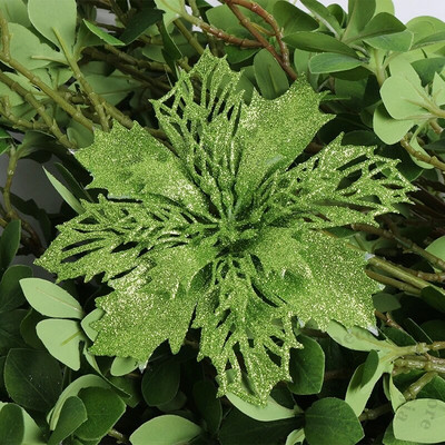 5 kom 9-16 cm božićni ukrasi svjetlucavo umjetno cvijeće za uređenje doma Božićno drvce Privjesak Navidad Novogodišnji ukrasi Pribor