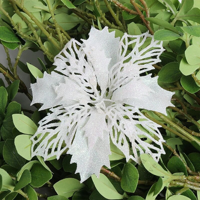 5 kom 9-16 cm božićni ukrasi svjetlucavo umjetno cvijeće za uređenje doma Božićno drvce Privjesak Navidad Novogodišnji ukrasi Pribor