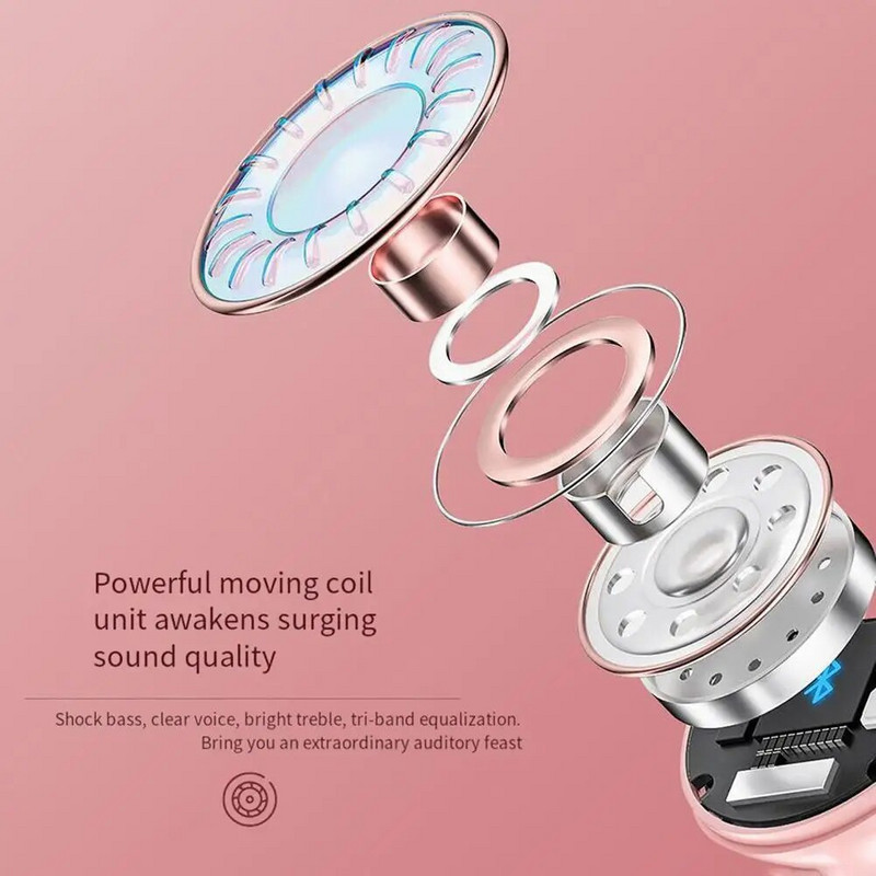 C21 vezeték nélküli fülhallgató, érintőképernyős füldugós fülhallgató fülbe helyezhető sztereó fejhallgató okostelefonhoz, számítógépes laptophoz