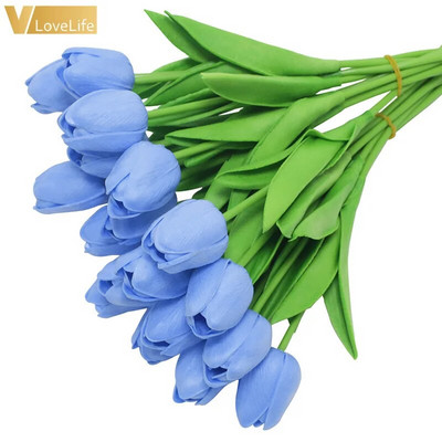 Mākslīgie tulpju ziedi Mini tulpju ziedi viltoti ziedi īsti kāzu ziedi kāzu banketi Līgavas mājas dekors Valentīna diena