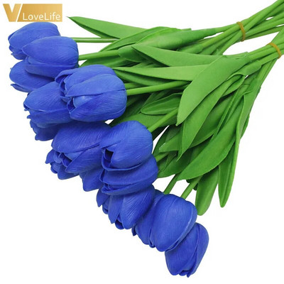 Mākslīgie tulpju ziedi Mini tulpju ziedi viltoti ziedi īsti kāzu ziedi kāzu banketi Līgavas mājas dekors Valentīna diena