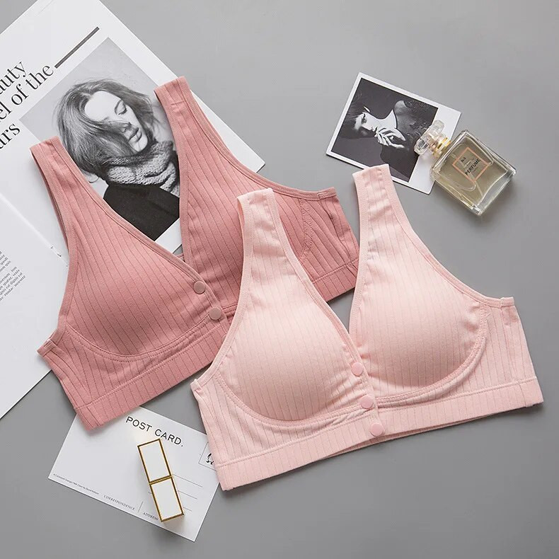 Nauja žindymo liemenėlė Nėščioms moterims Apatiniai rūbai Nėščioms žindyvėms Liemenėlė priekyje Užsegama liemenėlė Lactancia Lingerie Dropshiping