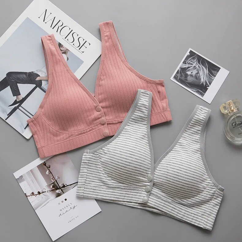 Nauja žindymo liemenėlė Nėščioms moterims Apatiniai rūbai Nėščioms žindyvėms Liemenėlė priekyje Užsegama liemenėlė Lactancia Lingerie Dropshiping