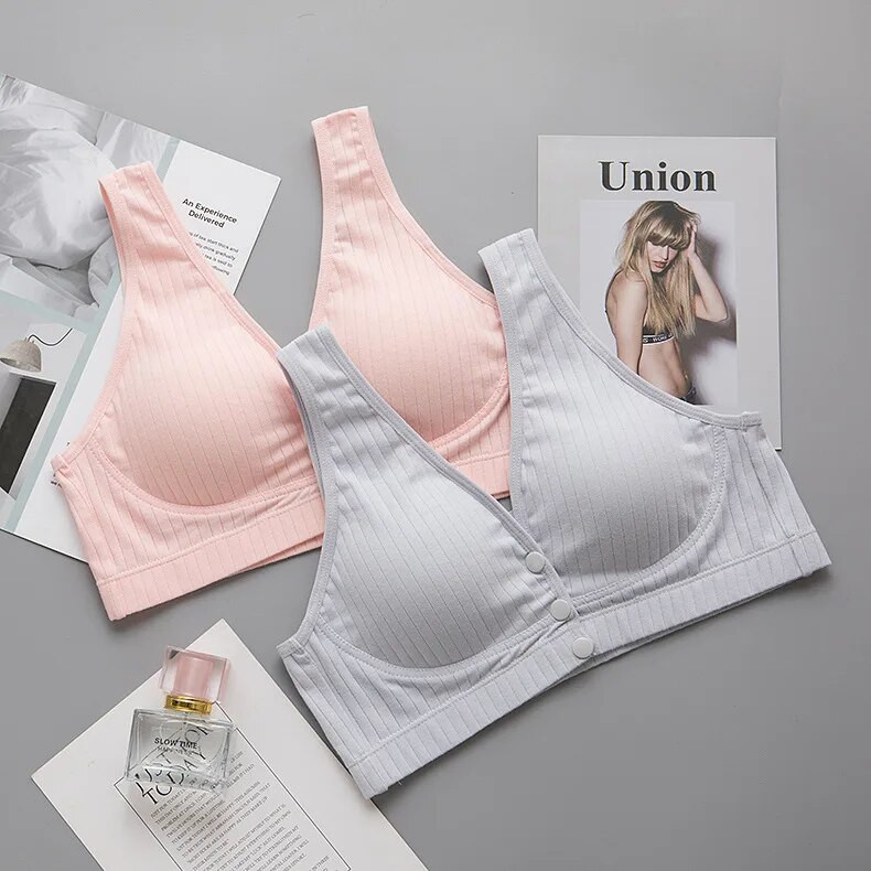 Nauja žindymo liemenėlė Nėščioms moterims Apatiniai rūbai Nėščioms žindyvėms Liemenėlė priekyje Užsegama liemenėlė Lactancia Lingerie Dropshiping