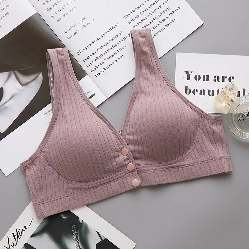 Nauja žindymo liemenėlė Nėščioms moterims Apatiniai rūbai Nėščioms žindyvėms Liemenėlė priekyje Užsegama liemenėlė Lactancia Lingerie Dropshiping