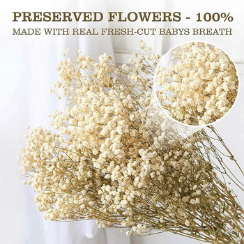 100g естествени изсушени цветя от гипсофила, бебешки дъх, букети, флорални клони от гипсофила за домашен декор, сватбена гирляндна украса
