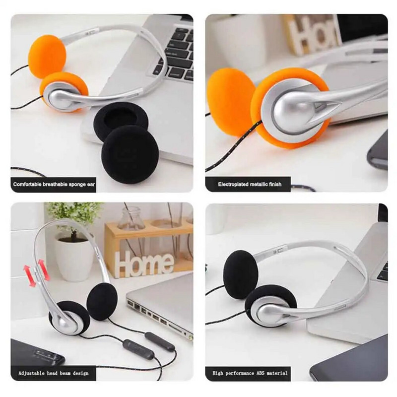 Bežične slušalice Over-Ear Stereo Bluetooth-kompatibilne slušalice s podesivom trakom za glavu Tipke za upravljanje pametnim telefonom Računalo