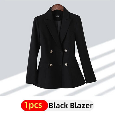 Vintage sieviešu formāls bikškostīms 2023, jauns rudens ziemas haki zaļš melns žakete un bikses, dāmas darbs, bizness, 2 daļ.