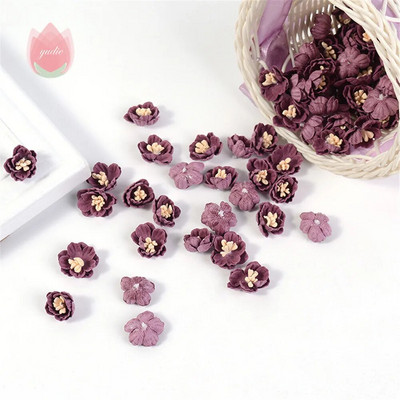 Svilena ruža Umjetno cvijeće 2 cm Lažno cvijeće za uređenje doma Vrt Vjenčanje Bračna dekoracija DIY Odjeća Dodaci za vijenac