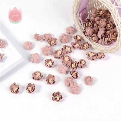 Svilena ruža Umjetno cvijeće 2 cm Lažno cvijeće za uređenje doma Vrt Vjenčanje Bračna dekoracija DIY Odjeća Dodaci za vijenac