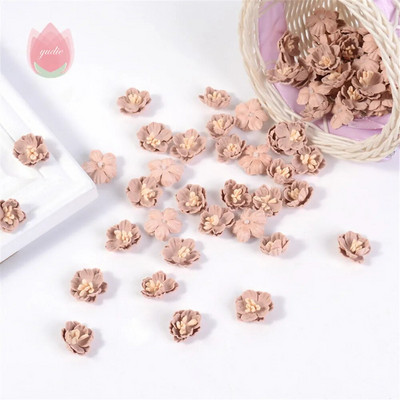 Svilena ruža Umjetno cvijeće 2 cm Lažno cvijeće za uređenje doma Vrt Vjenčanje Bračna dekoracija DIY Odjeća Dodaci za vijenac