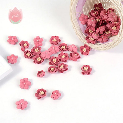 Svilena ruža Umjetno cvijeće 2 cm Lažno cvijeće za uređenje doma Vrt Vjenčanje Bračna dekoracija DIY Odjeća Dodaci za vijenac