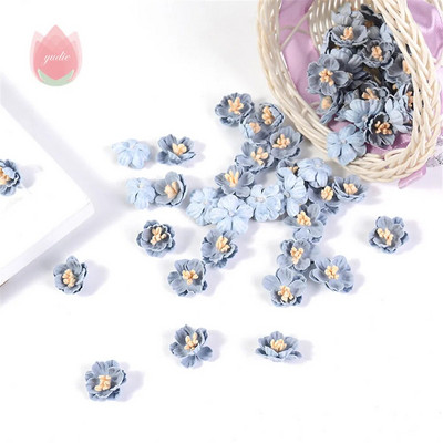 Svilena ruža Umjetno cvijeće 2 cm Lažno cvijeće za uređenje doma Vrt Vjenčanje Bračna dekoracija DIY Odjeća Dodaci za vijenac