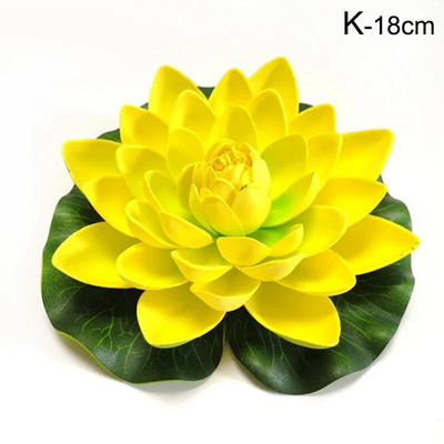 10/18cm Umjetni lotos Lažna biljka DIY Simulacija lopoča Plutajući lotos Vrtno jezerce Dekoracija akvarija Umjetno cvijeće