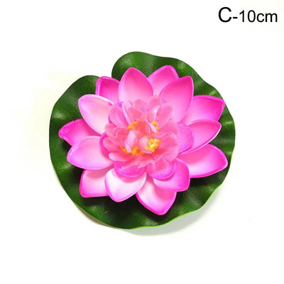 10/18cm Umjetni lotos Lažna biljka DIY Simulacija lopoča Plutajući lotos Vrtno jezerce Dekoracija akvarija Umjetno cvijeće