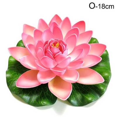 10/18cm Umjetni lotos Lažna biljka DIY Simulacija lopoča Plutajući lotos Vrtno jezerce Dekoracija akvarija Umjetno cvijeće