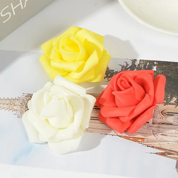 60τμχ/παρτίδα 4cm Mini Artificial Pe Foam Rose Flower Headmade Χειροποίητα Diy Διακόσμηση Σπίτι Γάμου Fake Flower Ball Craft