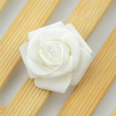 60pcs/lot 4cm Mini umjetne pjene ruže Cvjetne glavice Ručno izrađene Diy Wedding Home Decoration Party Lažne Cvjetne Loptice