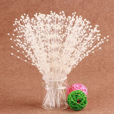 YOMDID 20 buc/lot 4mm margele de tulpină de flori de perle, spray-uri pentru ghirlande, buchet de mireasă, buchet de flori artificiale, pentru petrecerea de nuntă