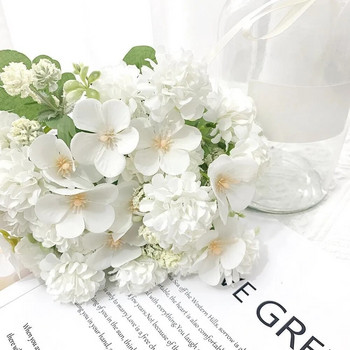 Nordic 10 Heads τεχνητά λουλούδια Φθινοπωρινή ορτανσία μπιγκόνια ψεύτικο φυτό Διακόσμηση σπιτιού Γάμος Νύφη Δώρο Αξεσουάρ Διακόσμηση δωματίου