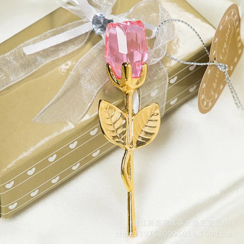 Подаръци за Свети Валентин за приятелка Кристална роза Изкуствено цвете Вечна любов Цветя за годишнина Консумативи за сватбено тържество
