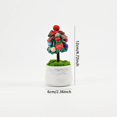 Tamborēts saulespuķu augs podos, viltus ziedu pundurkociņš, roze, kaktuss, antūrijs, kalla, āboliņš, tulpe, margrietiņa, austa dāvana mājas galda dekorēšanai