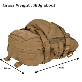 Mini Hydration Bag Tactical Backpack Water Bladder Carrier MOLLE YKK Θήκη φερμουάρ Military Hunting Bag 500D Nylon Outdoor Sports