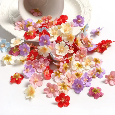 50/100Pcs Mini Artificial Flowers Fake Flowers Head for Home Decor Στολισμός γάμου DIY Craft στεφάνι δώρου