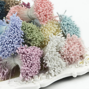 400 τμχ 5mm White Stamen Matte Χειροποίητα Τεχνητά Λουλούδια για Γαμήλια Διακόσμηση Σπιτιού DIY Flower Garland Craft Accessories