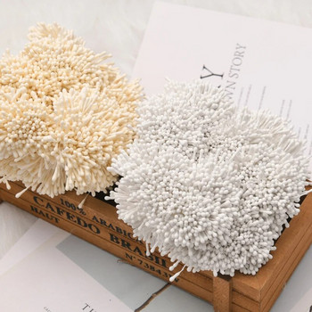 400 бр. 5 мм бели тичинки матирани ръчно изработени изкуствени цветя за сватбено тържество Декорация на дома Направи си сам цветен гирлянд Аксесоари за занаяти