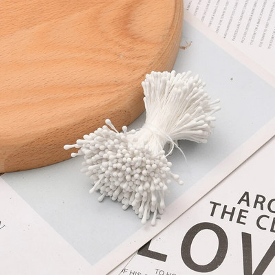 400db 5mm fehér porzós matt kézzel készített művirágok esküvői bulihoz lakberendezési tárgyak barkácsolás virágfüzér kézműves kiegészítők