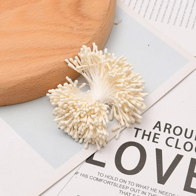 400db 5mm fehér porzós matt kézzel készített művirágok esküvői bulihoz lakberendezési tárgyak barkácsolás virágfüzér kézműves kiegészítők