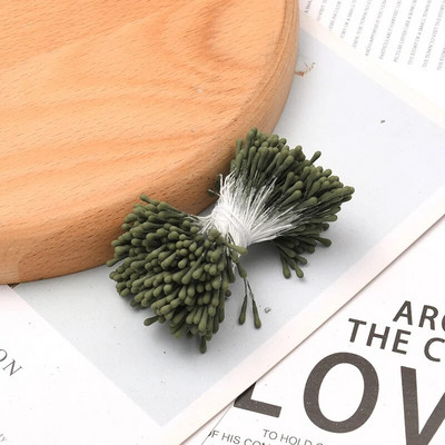 400db 5mm fehér porzós matt kézzel készített művirágok esküvői bulihoz lakberendezési tárgyak barkácsolás virágfüzér kézműves kiegészítők