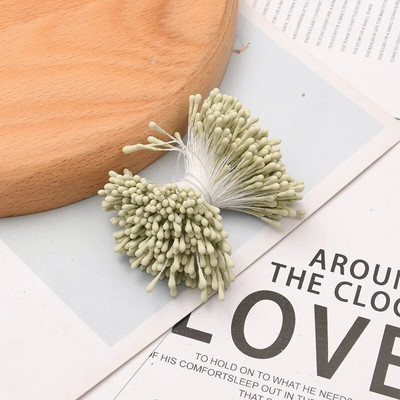 400db 5mm fehér porzós matt kézzel készített művirágok esküvői bulihoz lakberendezési tárgyak barkácsolás virágfüzér kézműves kiegészítők