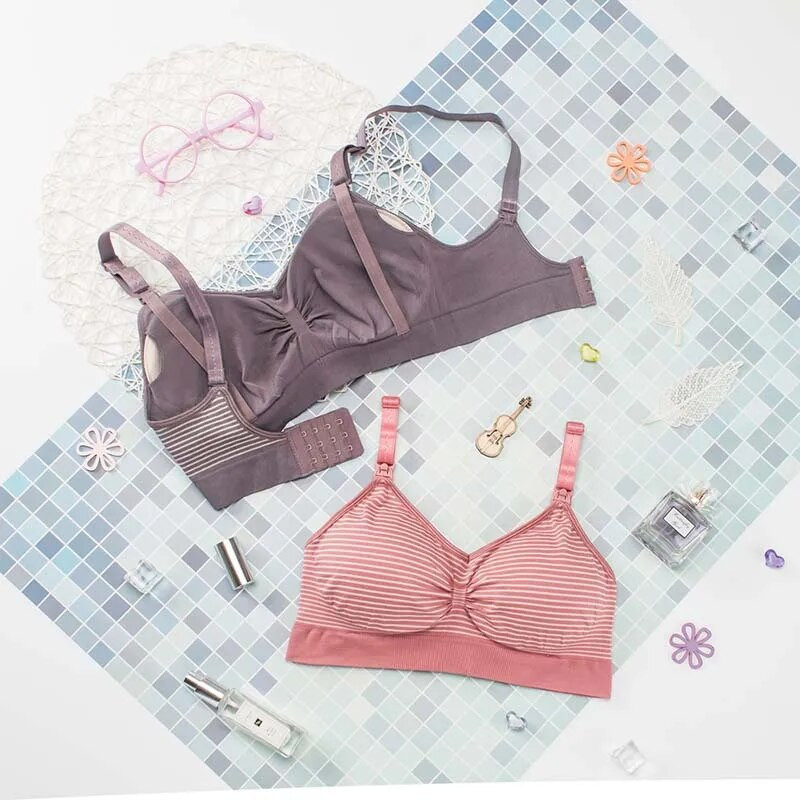 Odjeća za trudnice Grudnjak za dojenje bez žica Grudnjaci za dojenje Trudnice Donje rublje za trudnice Bešavni grudnjak