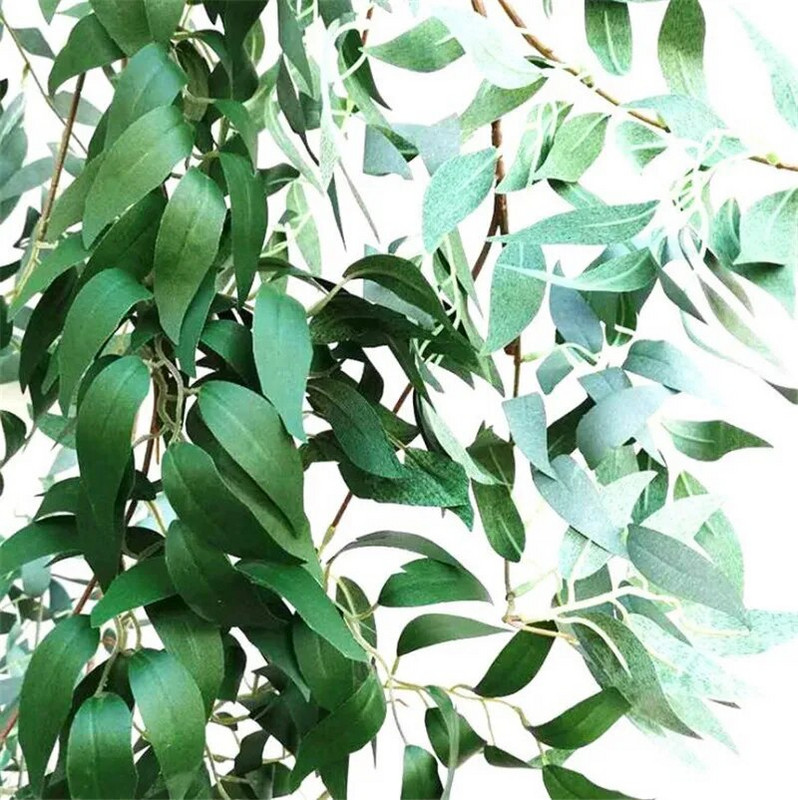 Stropni dekor od 160 cm Raspored ceste od ratana Zabava u džungli Dekoracija vjenčanja Zelenilo umjetno cvijeće Vijenac od vrbe i vinove loze