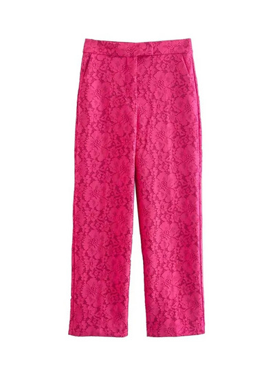 KLKXMYT TRAF Ženski komplet sakoa Ženska dvodijelna odijela 2023 Novi modni kompleti sakoa od čipke Elegantne hlače Dvodijelna ženska odjeća