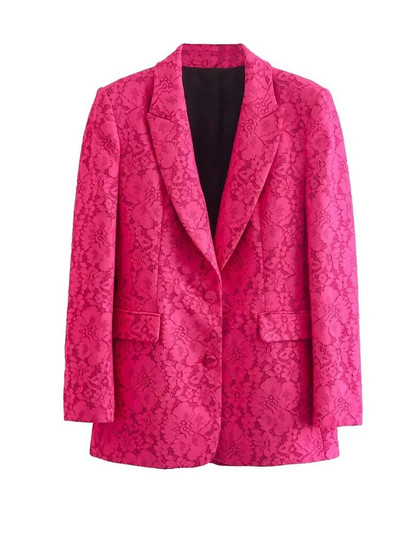 KLKXMYT TRAF Ženski komplet sakoa Ženska dvodijelna odijela 2023 Novi modni kompleti sakoa od čipke Elegantne hlače Dvodijelna ženska odjeća