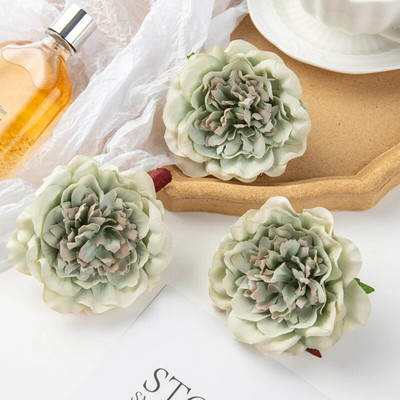 10PC Umjetno cvijeće Kućni dekor Vjenčani vrt Luk od ruža Kutija za slatkiše Materijal za tortu Svilene dalije Božićni vijenac od lažnog božura