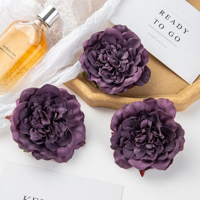 10PC Umjetno cvijeće Kućni dekor Vjenčani vrt Luk od ruža Kutija za slatkiše Materijal za tortu Svilene dalije Božićni vijenac od lažnog božura