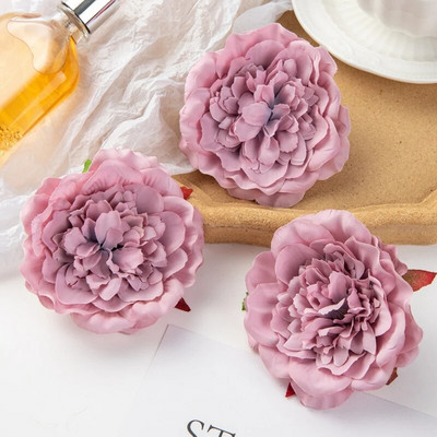 10PC Umjetno cvijeće Kućni dekor Vjenčani vrt Luk od ruža Kutija za slatkiše Materijal za tortu Svilene dalije Božićni vijenac od lažnog božura