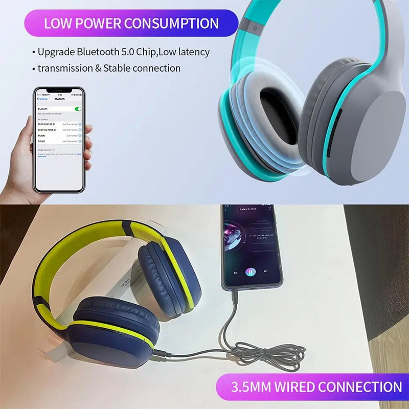 A18 bežične slušalice preko uha Hi-Fi stereo slušalice s dubokim basom glazbene slušalice za prijenosno računalo računalo mobilni telefon