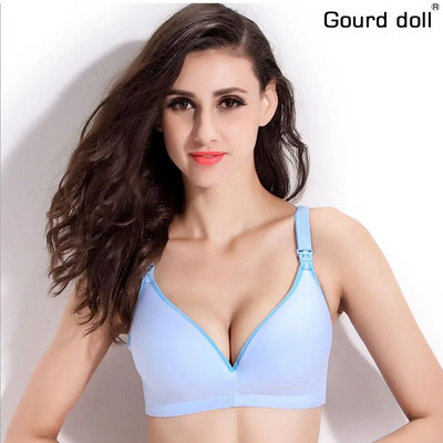 Ķirbju lelle Kokvilnas zīdīšanas krūšturis grūtniecēm priekšpusē atverams Grūtniecības barošanas krūšturis apakšveļas drēbes