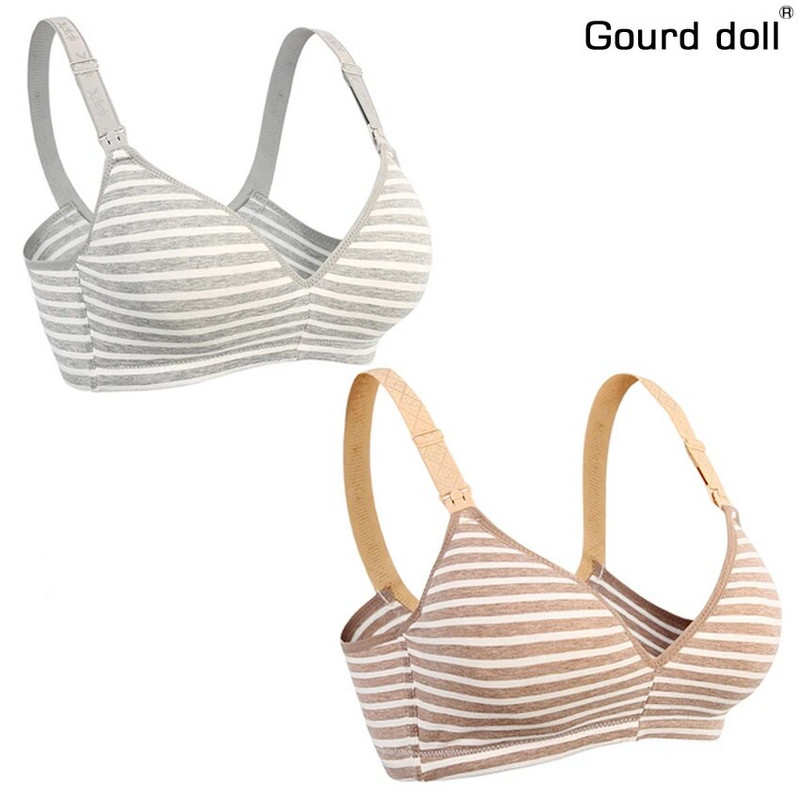 Ķirbju lelle Kokvilnas zīdīšanas krūšturis grūtniecēm priekšpusē atverams Grūtniecības barošanas krūšturis apakšveļas drēbes