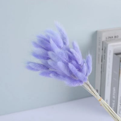 120 kom suhog cvijeća, zečji rep, boho dekor, prirodni zečji repovi, travnati dekor, umjetni lagurus ovatus za vjenčanje, dekoracija doma