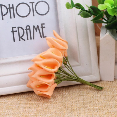 12/36/72/144vnt Mini putplastis Calla Lily netikrų gėlių puokštė Dirbtinės gėlės dekoravimui Vestuvių dekoras Valentino diena