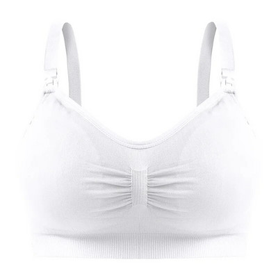 Σουτιέν θηλασμού Ρούχα θηλασμού για έγκυες γυναίκες επάνω Εσώρουχα μητρότητας με ανοιχτό κουμπιά χωρίς ραφή διπλού στρώματος