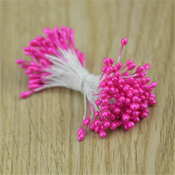 3mm 300 τμχ Δικέφαλες Mini Pearl Stamen Sugar Τεχνητό λουλούδι για διακόσμηση γάμου DIY Scrapbooking Στεφάνι Ψεύτικα λουλούδια